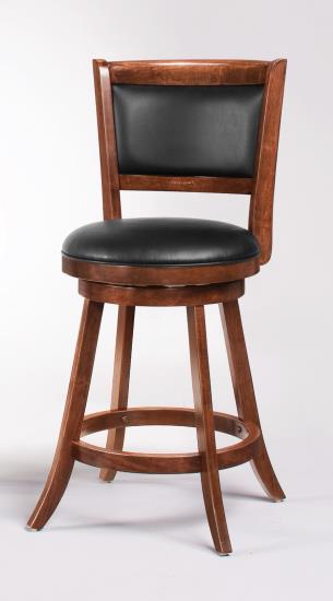 Broxton Upholstered Swivel Counter Height Stools Chestnut and Black (Set of 2)