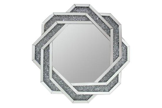 Mikayla Wall Mirror with Braided Frame Dark Crystal