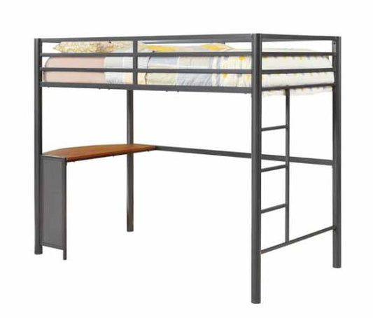 Fisher Twin Workstation Loft Bed Gunmetal