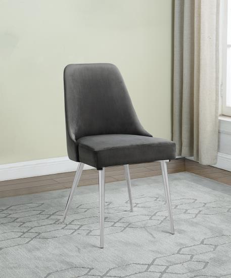 Cabianca Curved Back Side Chairs Grey (Set of 2)