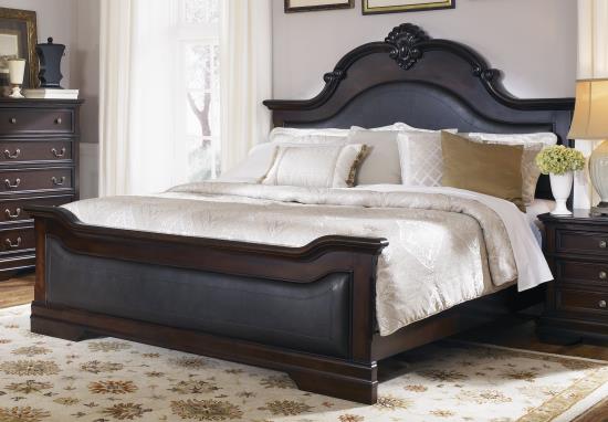 Cambridge Eastern King Panel Bed Cappuccino and Brown