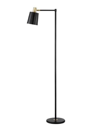 Rhapsody 1-light Floor Lamp with Horn Shade Black