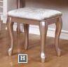 Caroline Vanity Stool White and Metallic Lilac