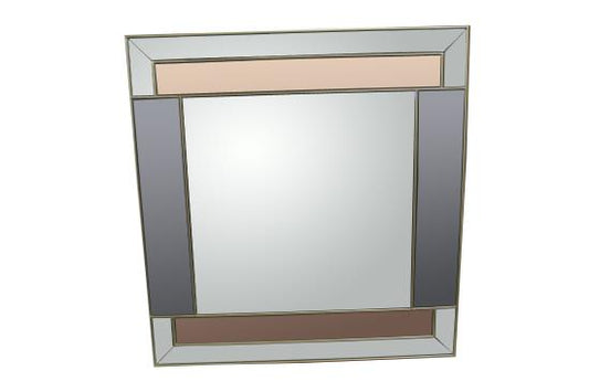 Braylin Rectangular Wall Mirror Champagne and Grey