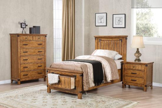 Brenner Storage Bedroom Set Rustic Honey