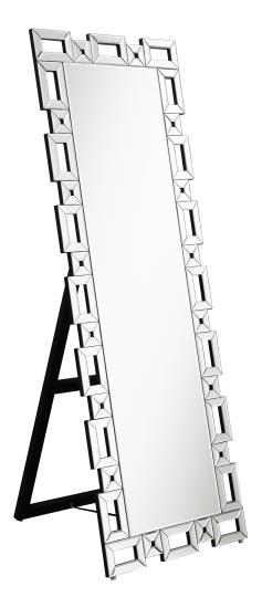 Tavin Geometric Frame Cheval Mirror