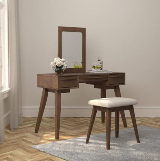 2-piece Vanity Set with 3-drawer Medium Brown