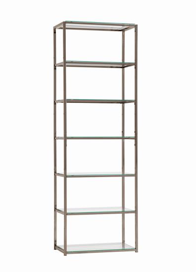 Kate 6-shelf Bookcase Black Nickel