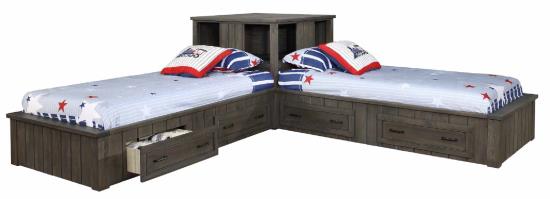 Napoleon Twin Bed Corner Gunsmoke (Beds sold separately) 