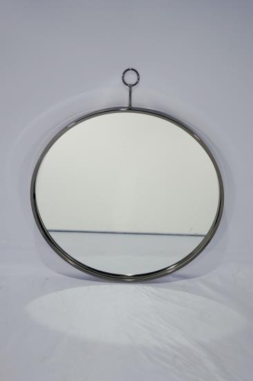 Gwyneth Round Wall Mirror Black Nickel