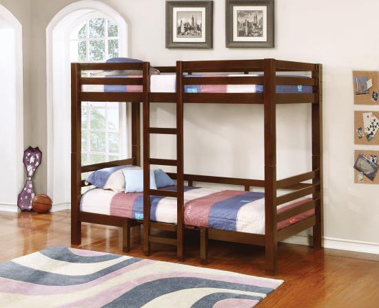 Joaquin Twin over Twin Convertible Loft Bed Brown