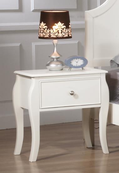 Dominique 1-drawer Nightstand White