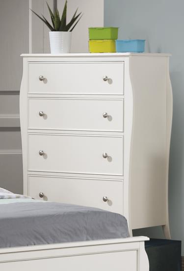 Dominique 4-drawer Chest White