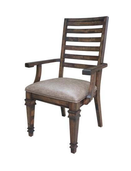 Avenue Ladder Back Arm Chairs Brown (Set of 2)