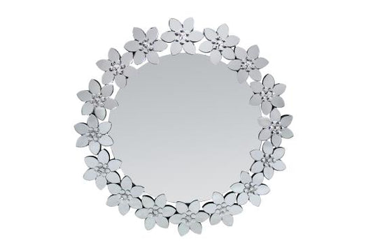 Cordelia Round Floral Frame Wall Mirror