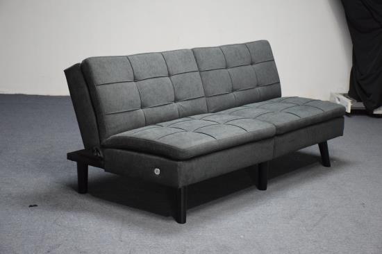 Greeley Foldable Split Back Sofa Bed Grey