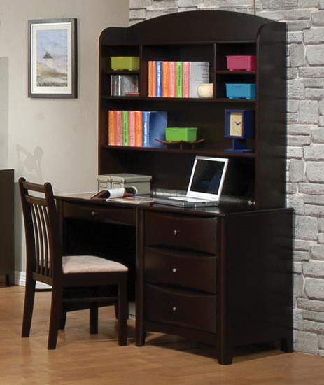 Phoenix 4-drawer Computer Desk Cappuccino