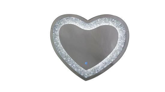 Aiko Heart Shape Wall Mirror Silver