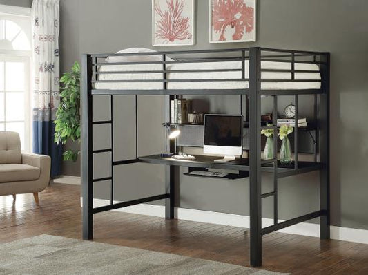 Avalon Full Workstation Loft Bed Black