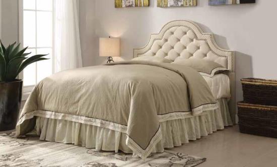 Ojai Queen and Full Tufted Upholstered Headboard Beige