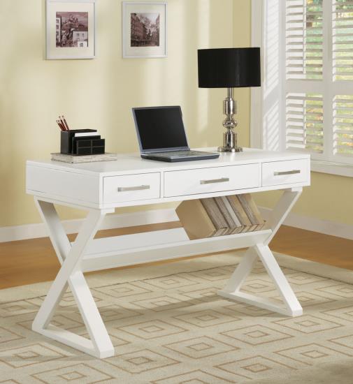 Krista 3-drawer Writing Desk White