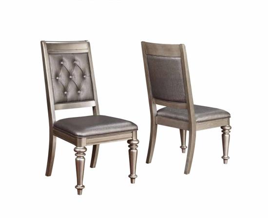 Danette Open Back Side Chairs Metallic (Set of 2)