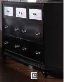 Barzini 7-drawer Rectangular Dresser Black