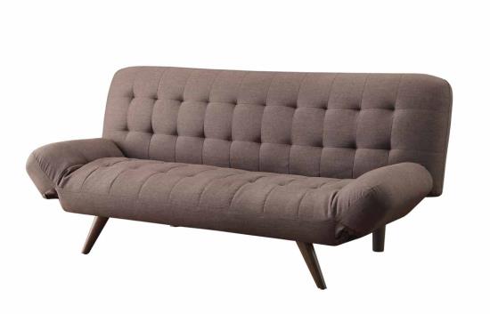 Janet Tufted Sofa Bed with Adjustable Armrest Milk Grey