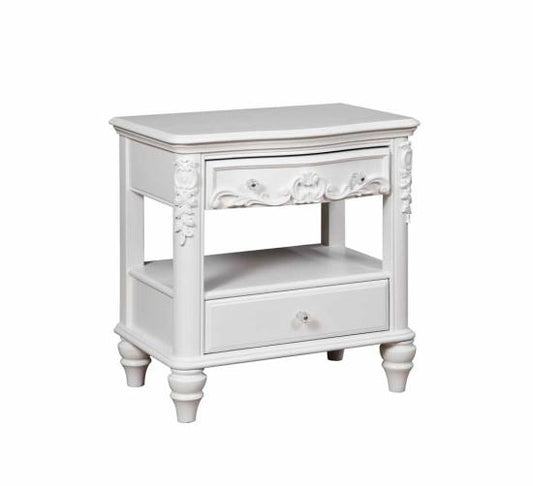 Caroline 2-drawer Rectangular Nightstand White