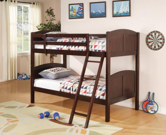 Parker Twin over Twin Panel Bunk Bed Chestnut