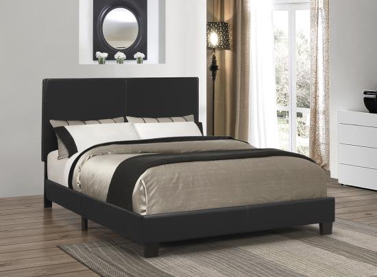 Mauve Full Upholstered Bed Black