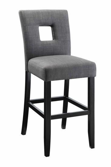 Alandale Upholstered Counter Height Stools Grey and Black (Set of 2)