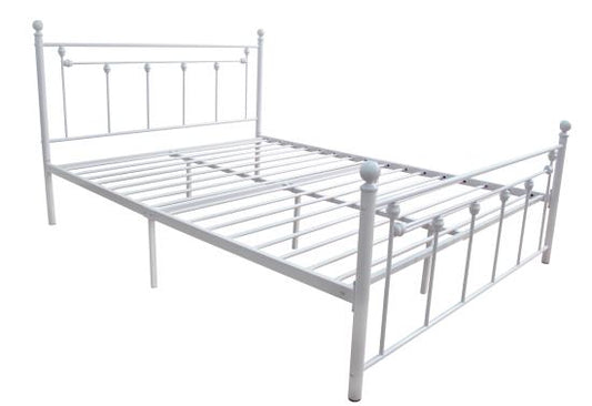 Canon Metal Slatted Headboard Platform Bed