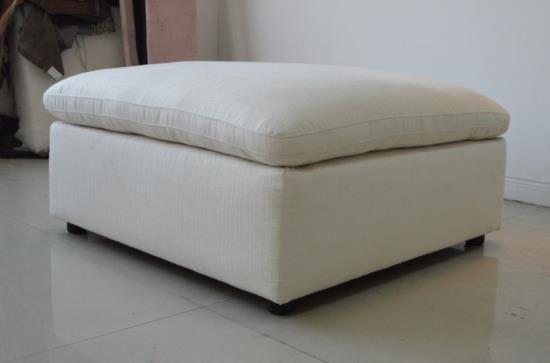 Hobson Cushion Seat Ottoman Off-White