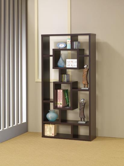 Howie 10-shelf Bookcase Cappuccino