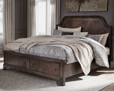 Adinton California King Panel Bed with 2 Storage Drawers