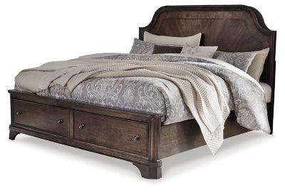 Adinton California King Panel Bed with 2 Storage Drawers