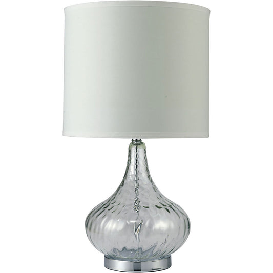 15"H Glass Clear Table Lamp