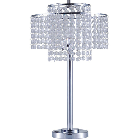 12"H Crystal Chrome Table Lamp