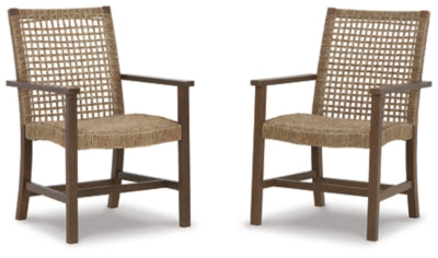 Germalia Outdoor Dining Arm Chair (Set of 2)