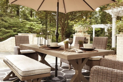 Beachcroft Dining Table with Umbrella Option
